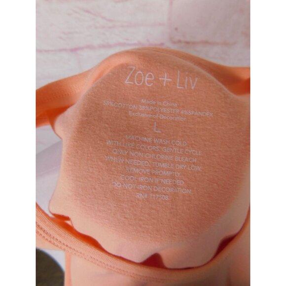 Zoe + Liv Coral Pink Tank Top L “Magic of the Universe” Sun Graphic NWT - Picture 11 of 11